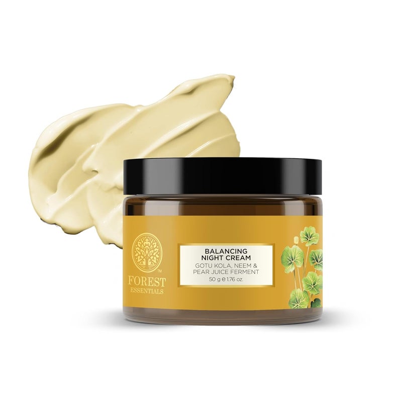 Forest Essentials Balancing Night Cream with Gotu Kola Neem AntiAcne Face Cream Moisturising Controls sebum production Improves skin elasticity - Image 1
