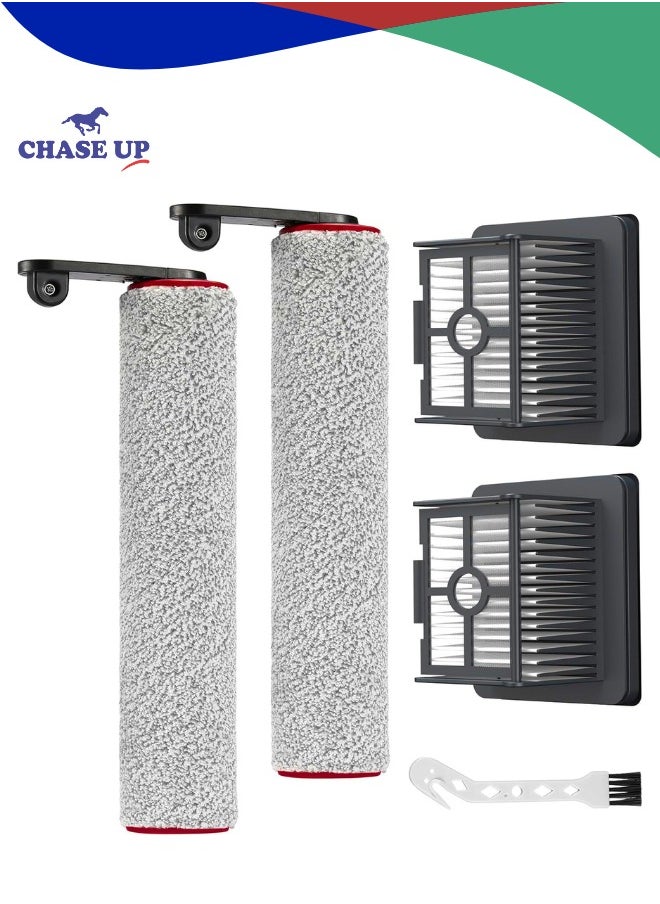 Chase Up Brush Roll Filter Accessories Compatible with Dreame H12 Pro Dry Vacuum Cleaner, 2 Brush Rollers + 2 Filters + 1 Cleaning Brush for Dreame H12 Pro Vacuum Cleaner  - Image 1