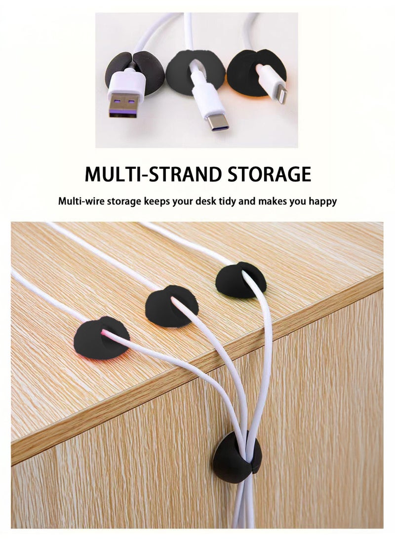 OasisLink 15 - Piece  Desktop Cable Organizer - Multi - Cable Storage, Space - Saving & Easy to Stick（Black） - Image 2