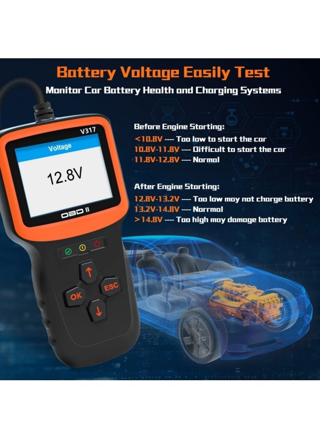 Healife - OBD2 Diagnostic Scanner for All Vehicles - Full Engine Code Reader with Live Data and I/M Readiness - Image 1