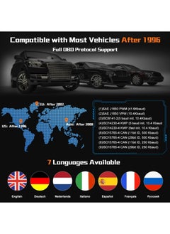 شفاء الحياة جهاز فحص OBD2 لجميع المركبات - قارئ أكواد المحرك مع بيانات حية وجاهزية I/M  - Image 3