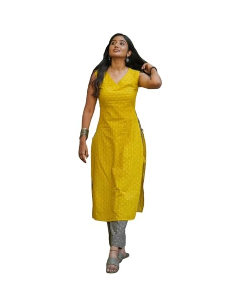 Gosriki GoSriKi Women's Rayon Viscose Straight Printed Kurta with Pant