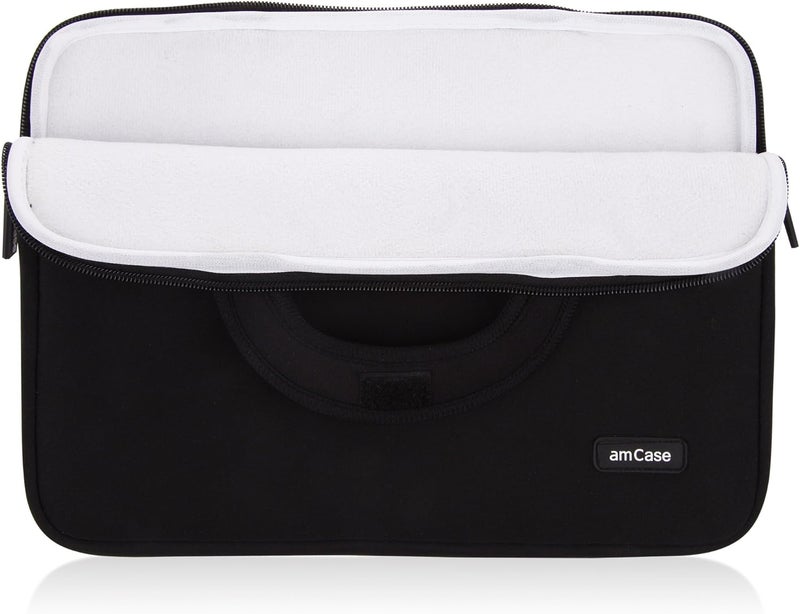 AM Case amCase Chromebook Case-11.6 to 12 inch Neoprene Travel Sleeve with Handle-Black - Image 4