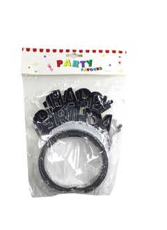 PARTY FUN تاج حفلة عيد ميلاد سعيد مكون من 6 قطع على بطاقة بألوان مختلطة  - Image 2