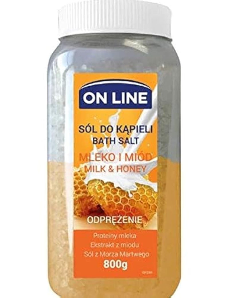 On Line Bath Salt Milk and Honey 800g