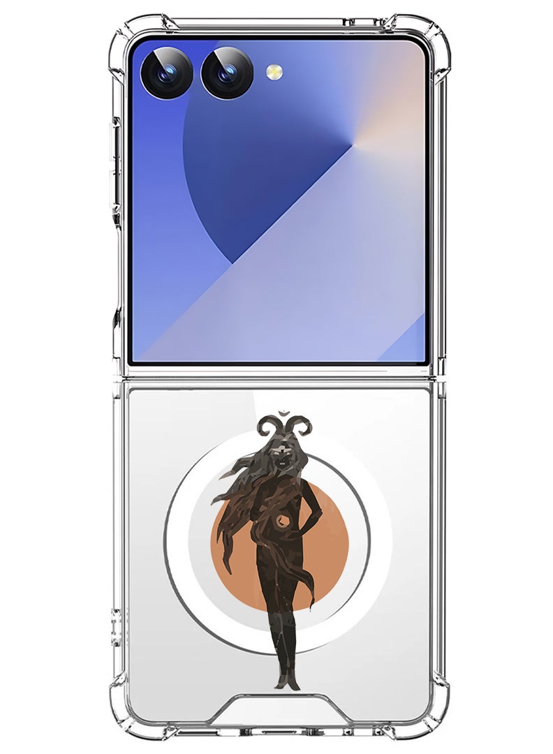 Theodor Magnetic Case for Samsung Galaxy Z Flip 7 Compatible with MagSafe Wireless Charging, Shockproof Phone Bumper Cover aries - Image 1