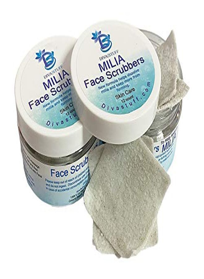 Diva Stuff Milia Scrubbers Set Of Two With Salicylic Acid Retinol Lipisomes Olive Squalenelactic Acid And More By - Image 1