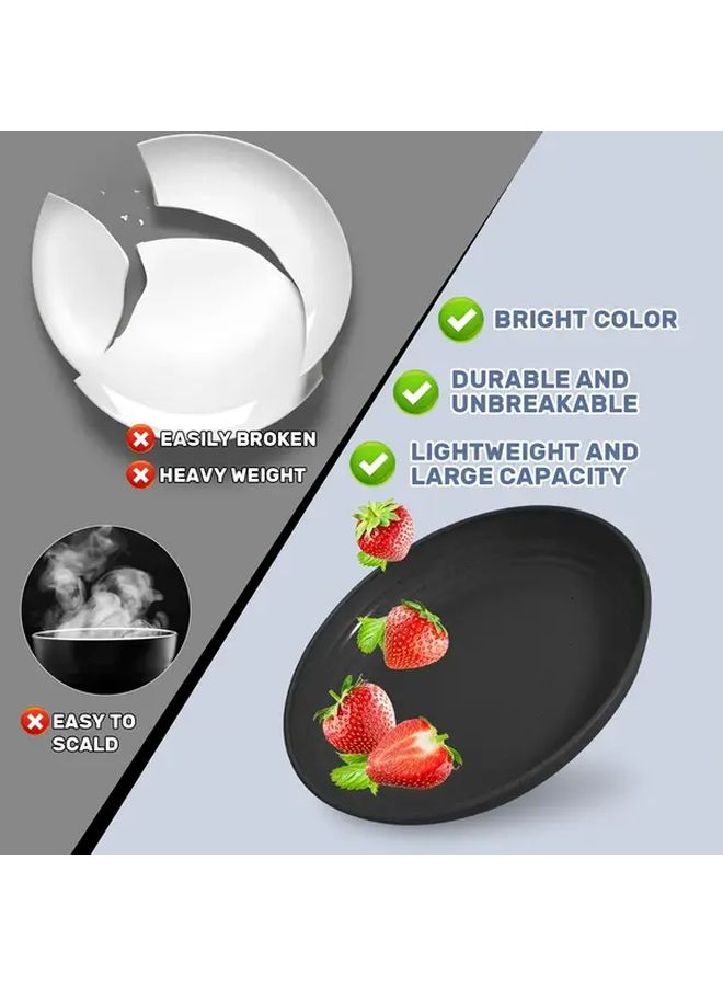 32 Piece Heavy Duty Plastic Dinnerware Set With Plates Bowls Utensils And Spoons Shatterproof Dishwasher Safe Fridge Safe For Nursing Homes Assisted Living Care Reusable Mealtime Kit - Image 3