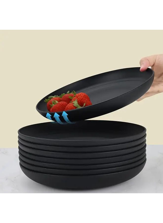 32 Piece Heavy Duty Plastic Dinnerware Set With Plates Bowls Utensils And Spoons Shatterproof Dishwasher Safe Fridge Safe For Nursing Homes Assisted Living Care Reusable Mealtime Kit - Image 5