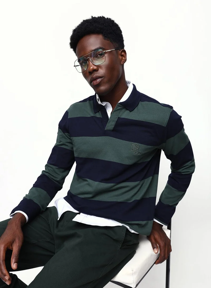 دينيس لينغو تيشيرت بولو رجالي قطن % مريح باللون الكزبرة