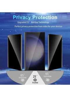Generic 2 Pack Samsung Galaxy S25 Ultra Privacy Screen Protector,Support Fingerprint Unlock Screen Protector for Samsung Galaxy S25 Ultra,High hardness Tempered Glass Film,Anti-Scratch Case Friendly  - Image 5