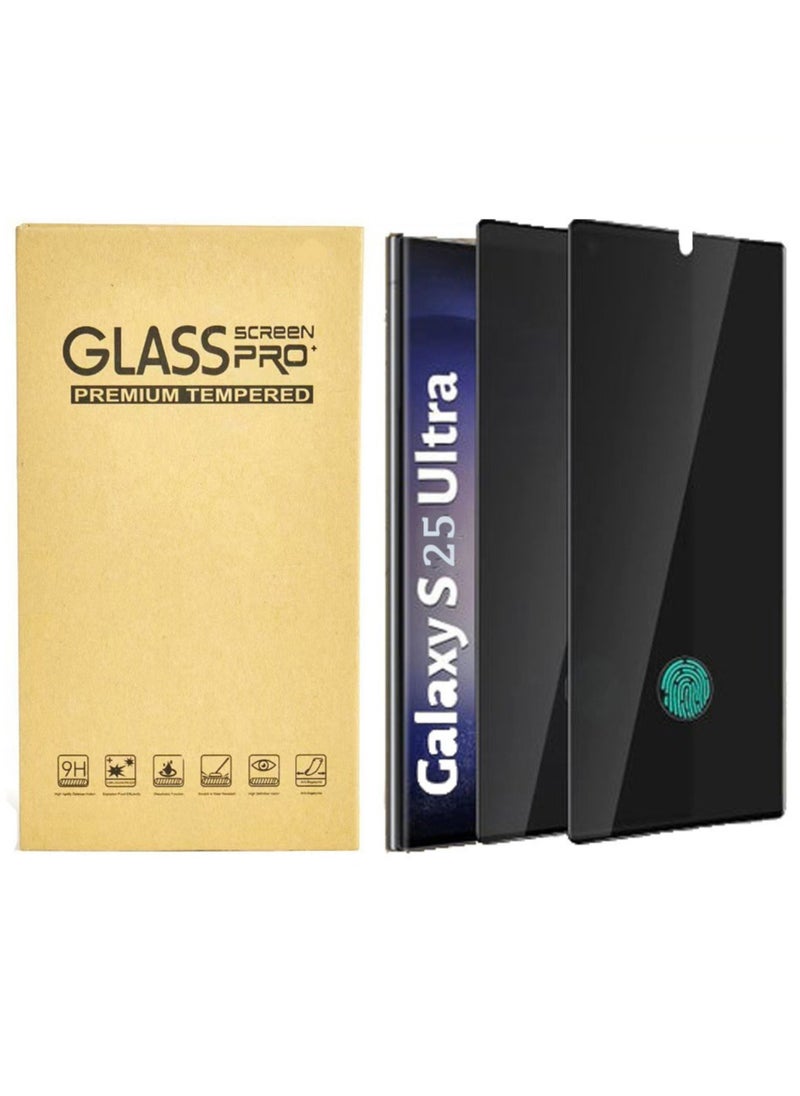 Generic - 2 Pack Samsung Galaxy S25 Ultra Privacy Screen Protector,Support Fingerprint Unlock Screen Protector for Samsung Galaxy S25 Ultra,High hardness Tempered Glass Film,Anti-Scratch Case Friendly - Image 1