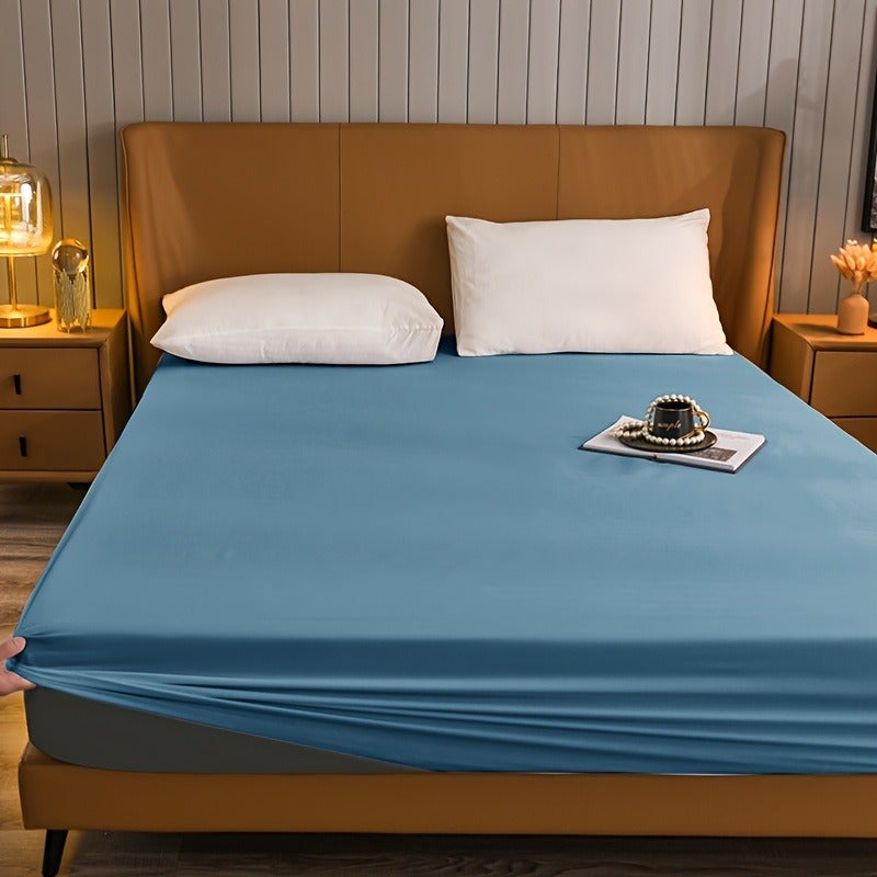 Deep Pocket New Soft Comfortable Skin-Friendly Fitted Sheet Single Piece All-Around Cover Mattress Dust Cover Four Seasons Non-Slip Mattress Protector - Image 1