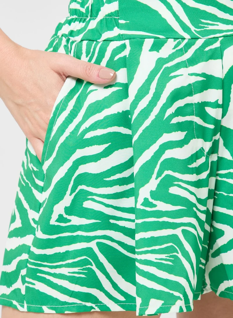 بوهو شورت ميني مطبوع