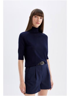 DeFacto Woman Tricot Regular Fit Turtle Neck 3/4 Sleeve Pullover  - Image 5