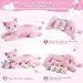gnomantic 5 Pieces Cat Stuffed Animals with Babies Inside Belly 1 Mommy Stuffed Cat with 4 Kittens Stuffed Kitty Plush Toys for Kid Age 38 Gift Ideal for Christmas Valentines Birthday Pink - Image 4