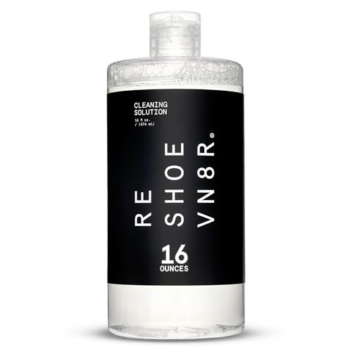 Reshoevn8r Shoe Cleaning Solution 16 oz Sneaker Cleaner Shoe Care for Canvas Leather Mesh Suede White Nubuck Shoes Shoe Cleaner Sneakers Kit Solution in EasytoUse Bottle 120200 Uses - Image 1