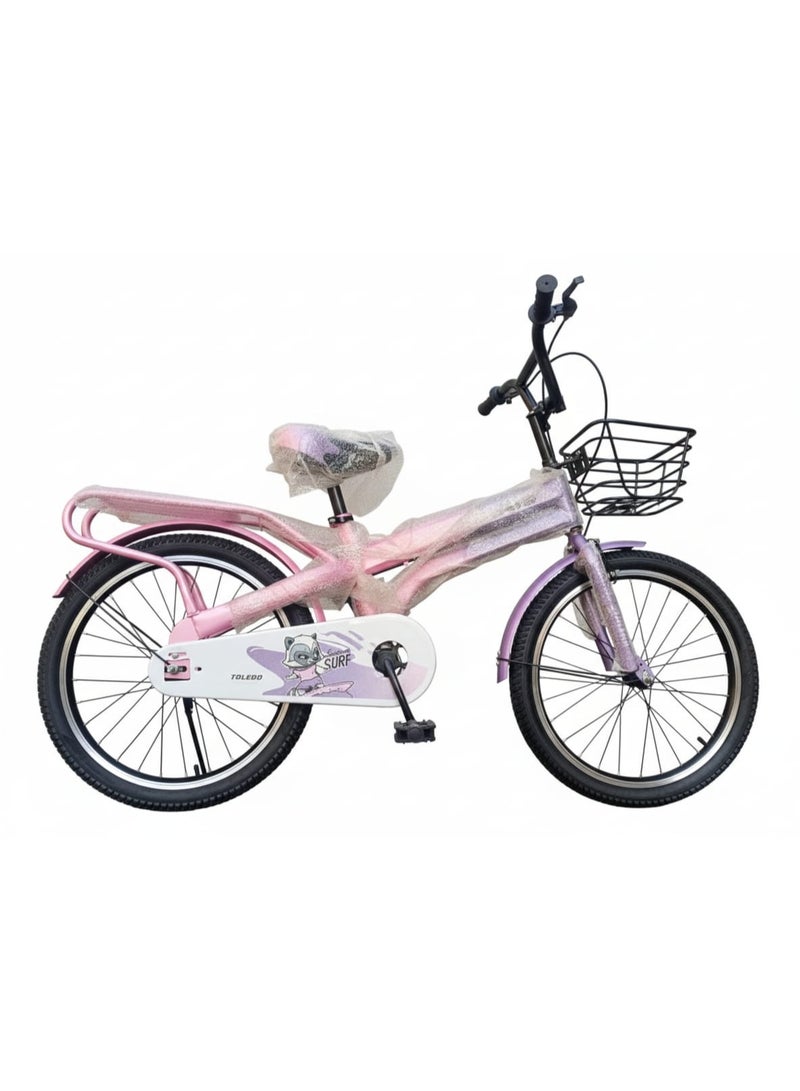 Toledo Kids Bike 20 Inch Steel Frame, Single Speed, Front Suspension, V-Brakes