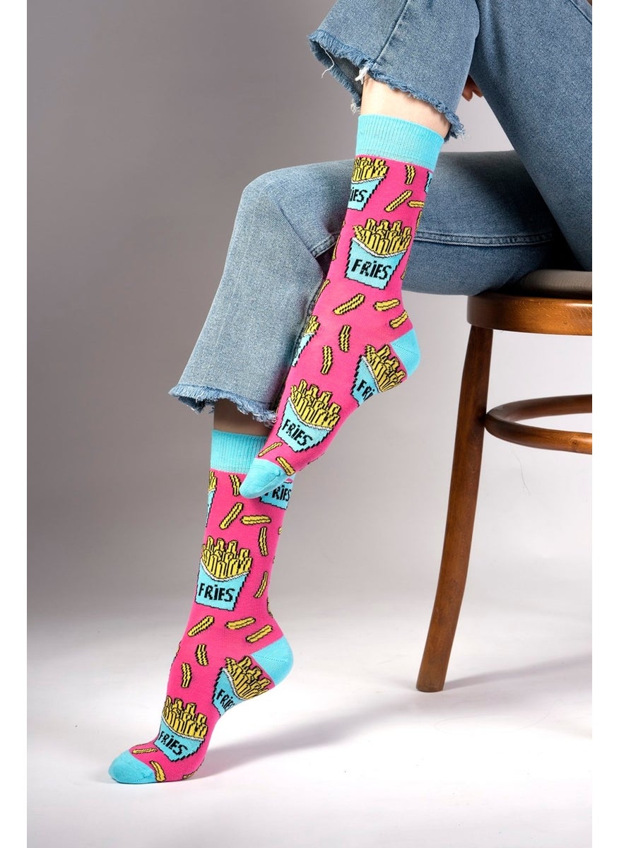 Ozzy Socks - 2 Pack Fries Patterned Socks - Image 1