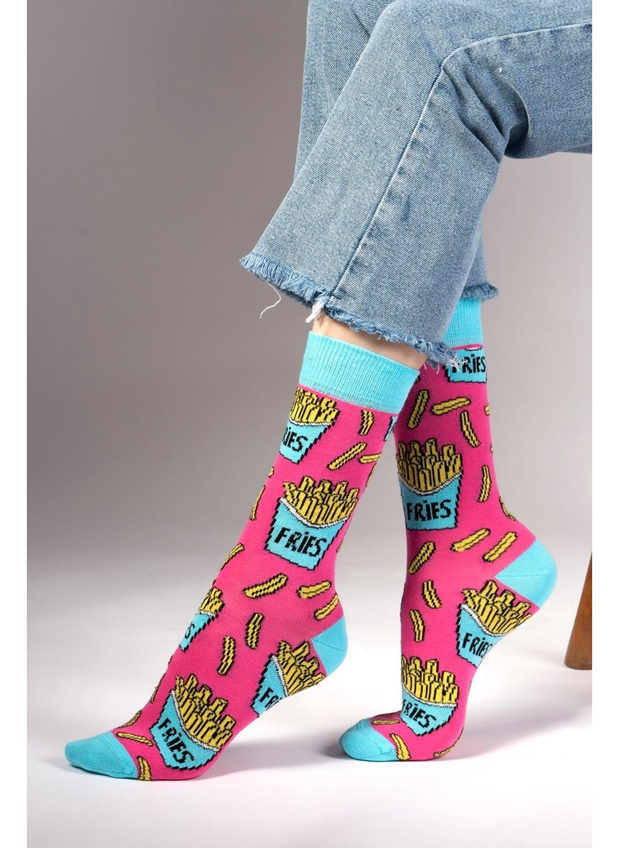 Ozzy Socks - 2 Pack Fries Patterned Socks - Image 1