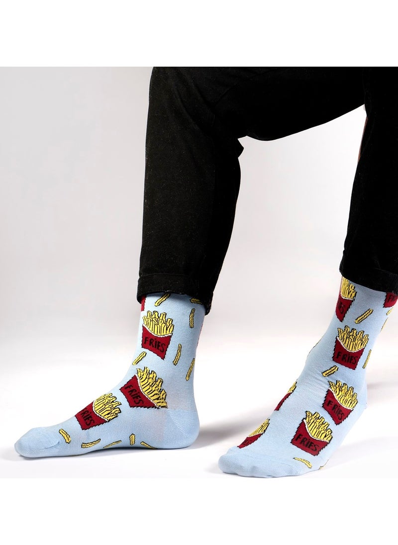 Ozzy Socks - 2 Pack Fries Patterned Socks - Image 1
