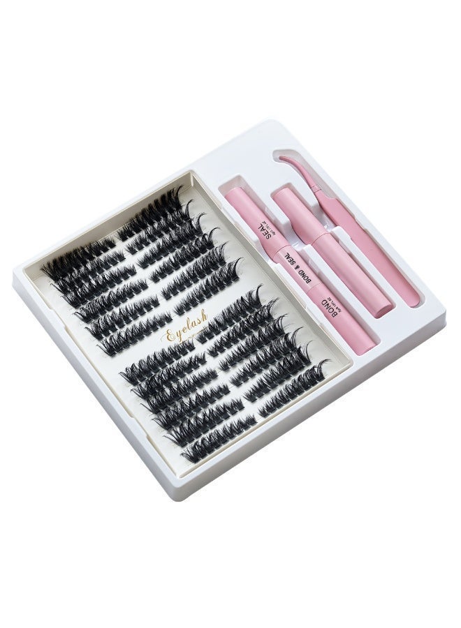 216 قطعة رموش صناعية مجموعات رموش رقيقة إضافات رموش مجموعات D Curl Volume رموش فردية مجموعات رموش رقيقة (80D) - Image 4