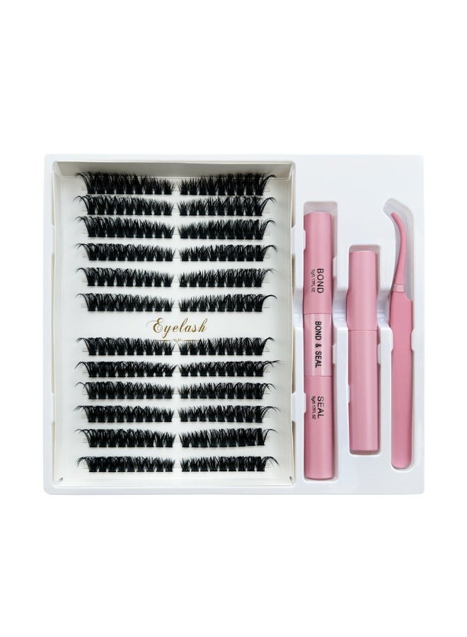 216 قطعة رموش صناعية مجموعات رموش رقيقة إضافات رموش مجموعات D Curl Volume رموش فردية مجموعات رموش رقيقة (80D) - Image 2