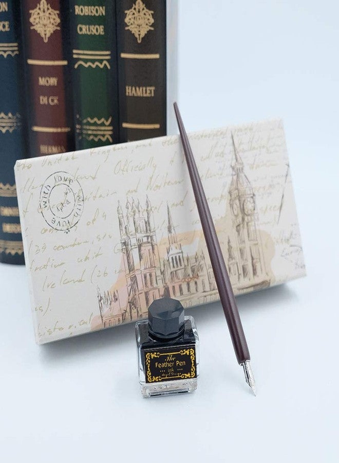 OPENDGO Calligraphy Pens Set -Wooden Dip Pen Handcrafted Calligraphy Set with 11 Nibs & Black Ink - Image 5