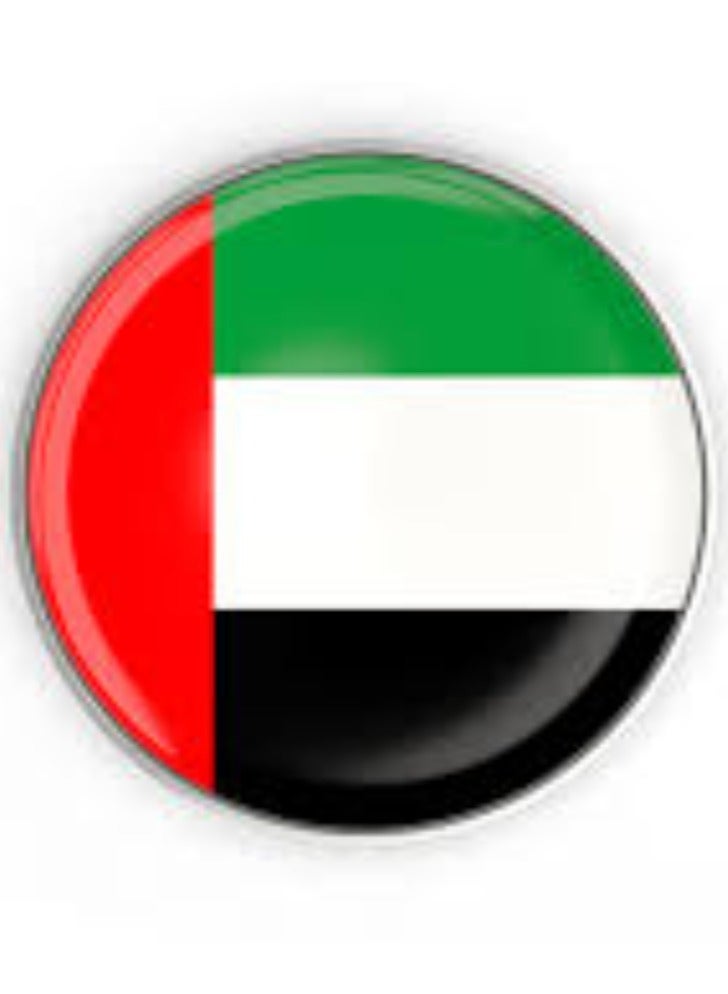 Vitacelli United Arab Emirates National Country Flag Pinback Button Pin Badge Pack Of 2 - Image 1