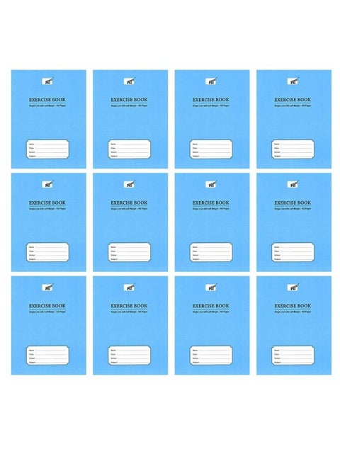 12-Piece Single Line Exercise Notebook 100 Pages
