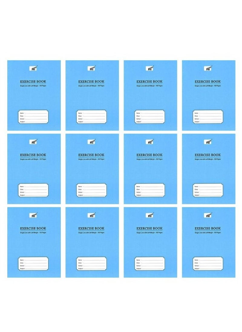 Psi - 12-Piece Single Line Exercise Notebook 100 Pages - Image 1