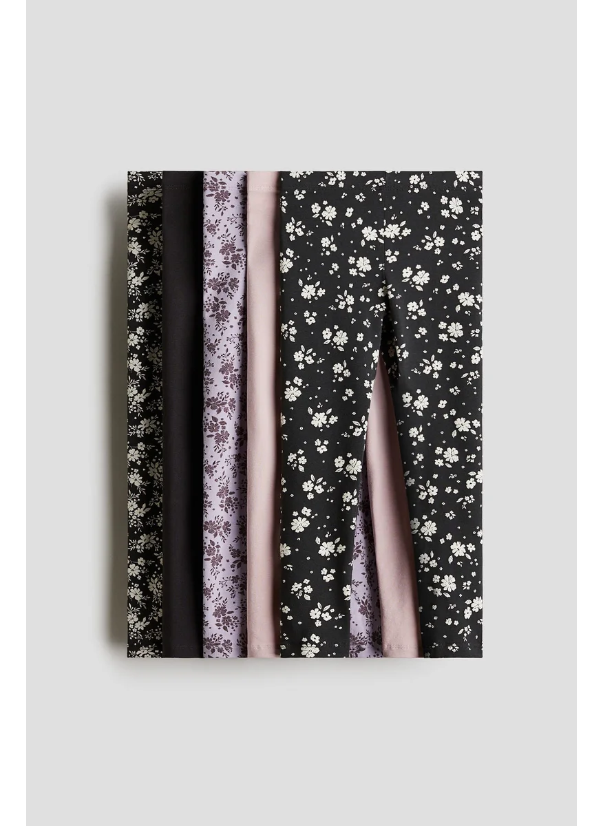 H&M 5-Pack Cotton Leggings
