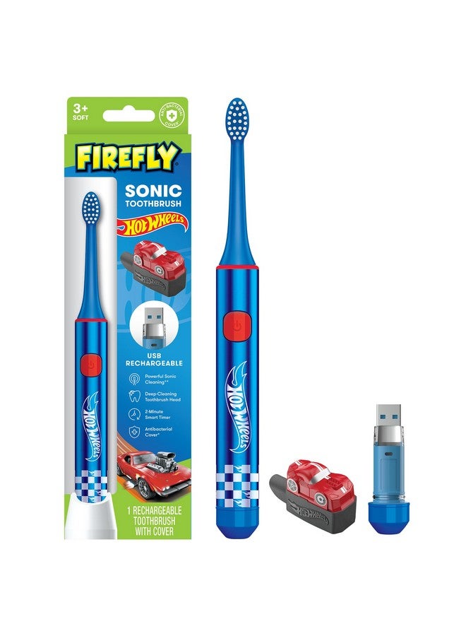 فايرفلاي فرشاة أسنان فايرفلاي سليم سونيك هوت ويلز مع شحن USB وغطاء مضاد للبكتيريا، للأعمار من 3 سنوات فما فوق، قطعة واحدة - Image 1
