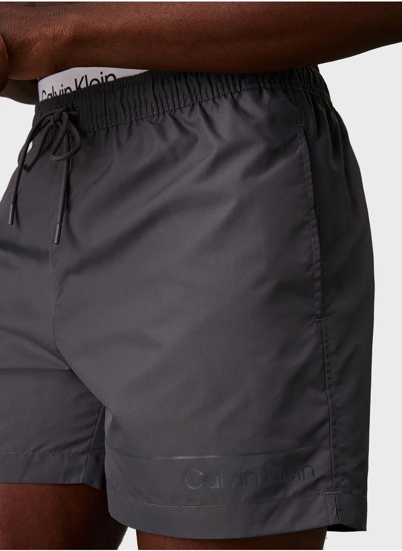 CALVIN KLEIN Medium Double Waist Band Swim Shorts