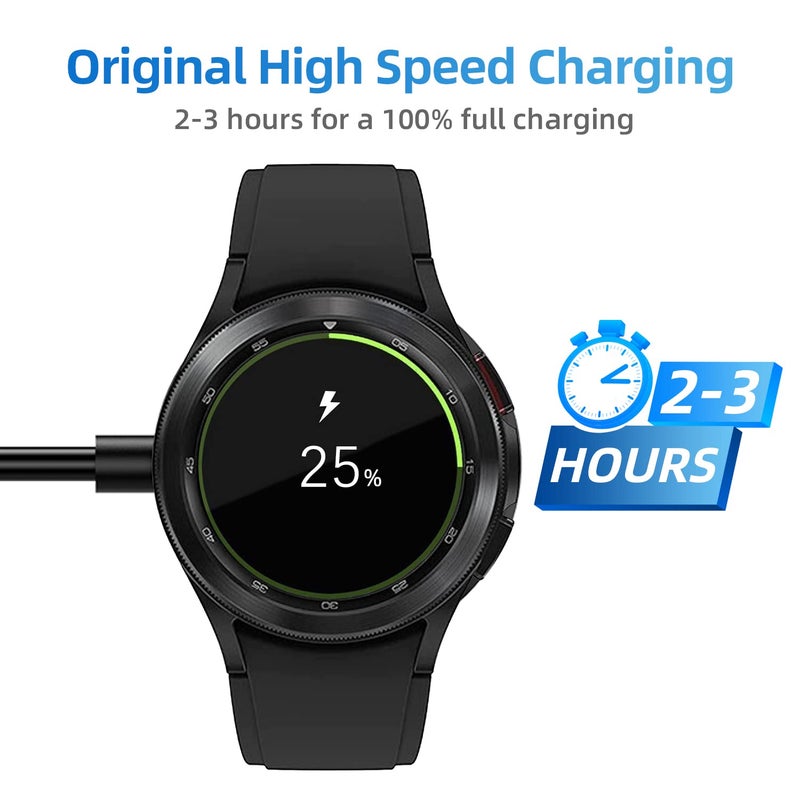 Clolasa 2 Pack for Samsung Galaxy Watch Charger Compatible with Galaxy Watch 8/8 Classic/7/Ultra/6/6 Classic/5/5 Pro/4/4 Classic/3/Active 2/Active USB-C Magnetic Charging Dock Accessories 3.3FT - Image 4