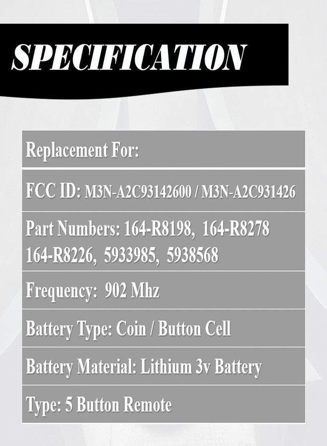 MechanMagic Key Fob Replacement Compatible with Ford Explorer Expedition Edge 2017-2022 Escape Lincoln Navigator Aviator Corsair Push Start Keyless Entry Remote Start 164-R8198 164-R8278 164-R8226 - Image 3
