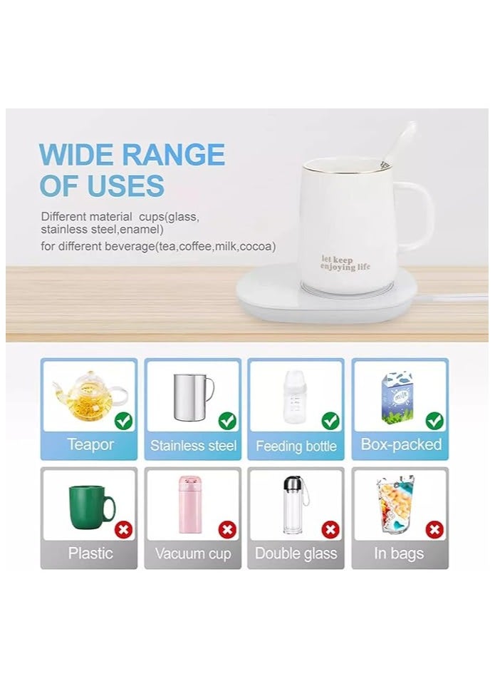 Generic - Tormeti Coffee Mug Warmer with Auto Shut Off and Heating Function 16 Watt Electric Beverage Warmer Plate for Coffee Tea Milk Cocoa, Warmer Temperature Up to 131℉/ 55℃, KW-001 - Without Mug - Image 1