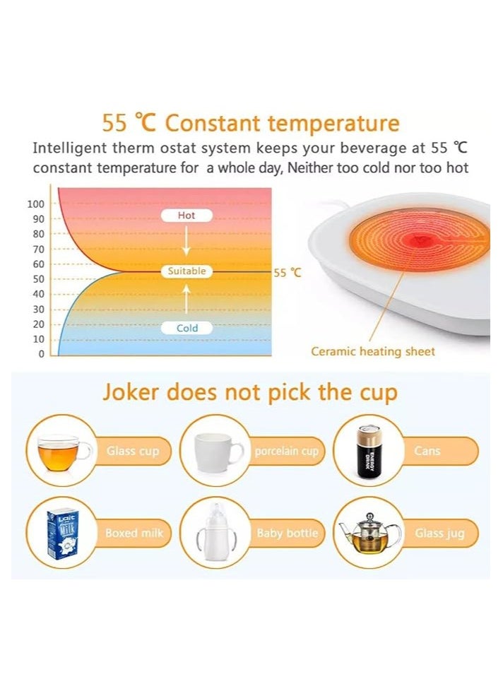 Generic - Tormeti Coffee Mug Warmer with Auto Shut Off and Heating Function 16 Watt Electric Beverage Warmer Plate for Coffee Tea Milk Cocoa, Warmer Temperature Up to 131℉/ 55℃, KW-001 - Without Mug - Image 1