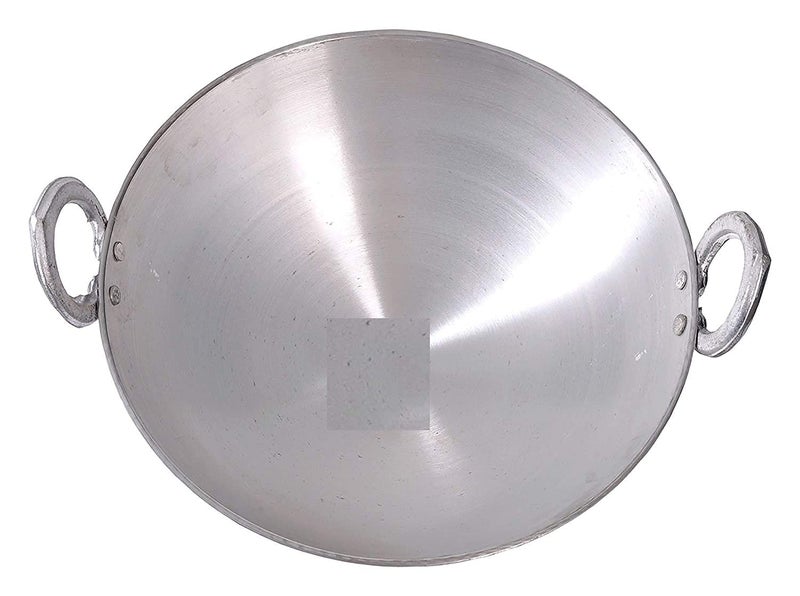 NURAT® Primmum Quality Heavy Base Aluminum Khadai Deep Frying Khadai with Handle for Kitchen Aluminium Kadai for Multipurpose Use(7 Litter) - Image 2
