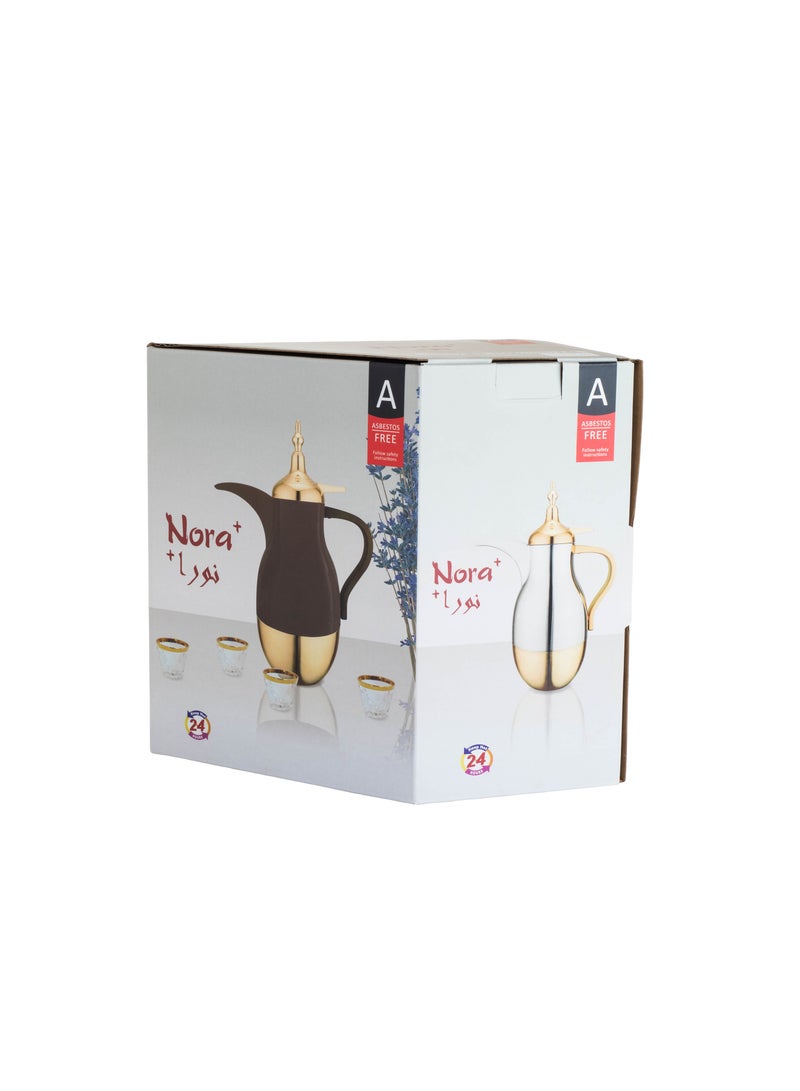 Nora Single Thermos Dallah 0.7 Liter mat white  - Image 3