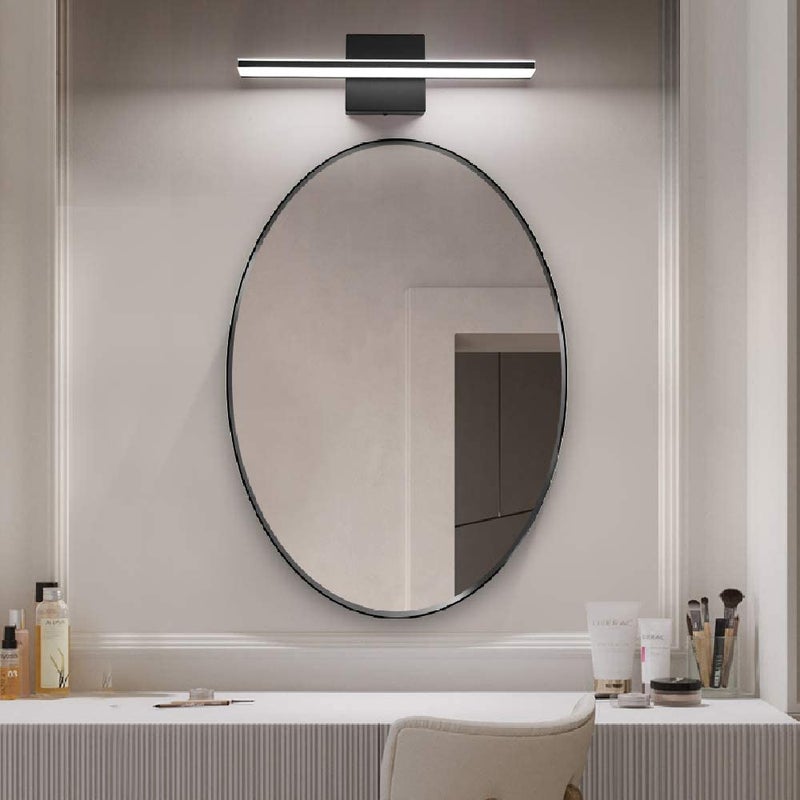 Groeien Bathroom Vanity Lights 18 Inch 15W Lighting Fixtures Black Modern Bathroom Bedroom Wall Lighting for MirrorWhite 1 - Image 2