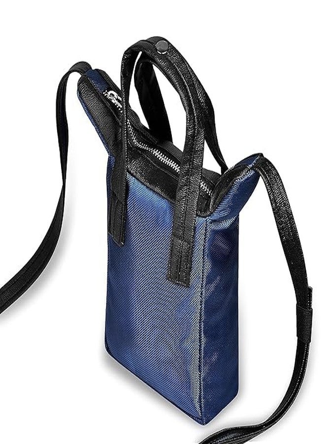 SYUTM Barni Unisex Sling Cross body Made with Stylist Leather and Durable Matty Adjustable and Detachable Straps (Royal Blue) - Image 2