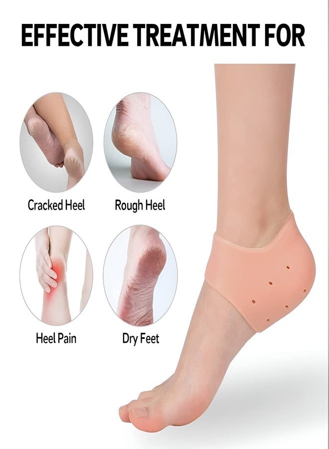 Global Impex Anti Heel Silicone Heel Anti Crack Vented Moisturizing Silicone Gel Heel Socks for Swelling, Pain Relief, Foot Care Ankle Support Pad Silicon Heel Pad For Men & Women - Image 5