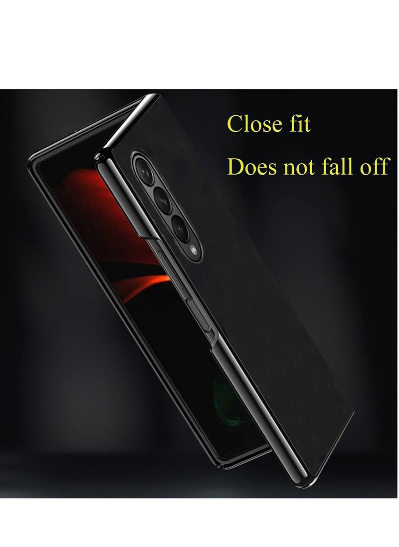 Rock Pow مناسب لهاتف Samsung Galaxy Z Fold 4، جراب هاتف أسود غير لامع، غطاء صلب رفيع للغاية من البولي كربونات حماية كاملة، غطاء حماية متين مناسب لهاتف Z Fold 4 5G 2022 (أسود غير لامع)  - Image 5