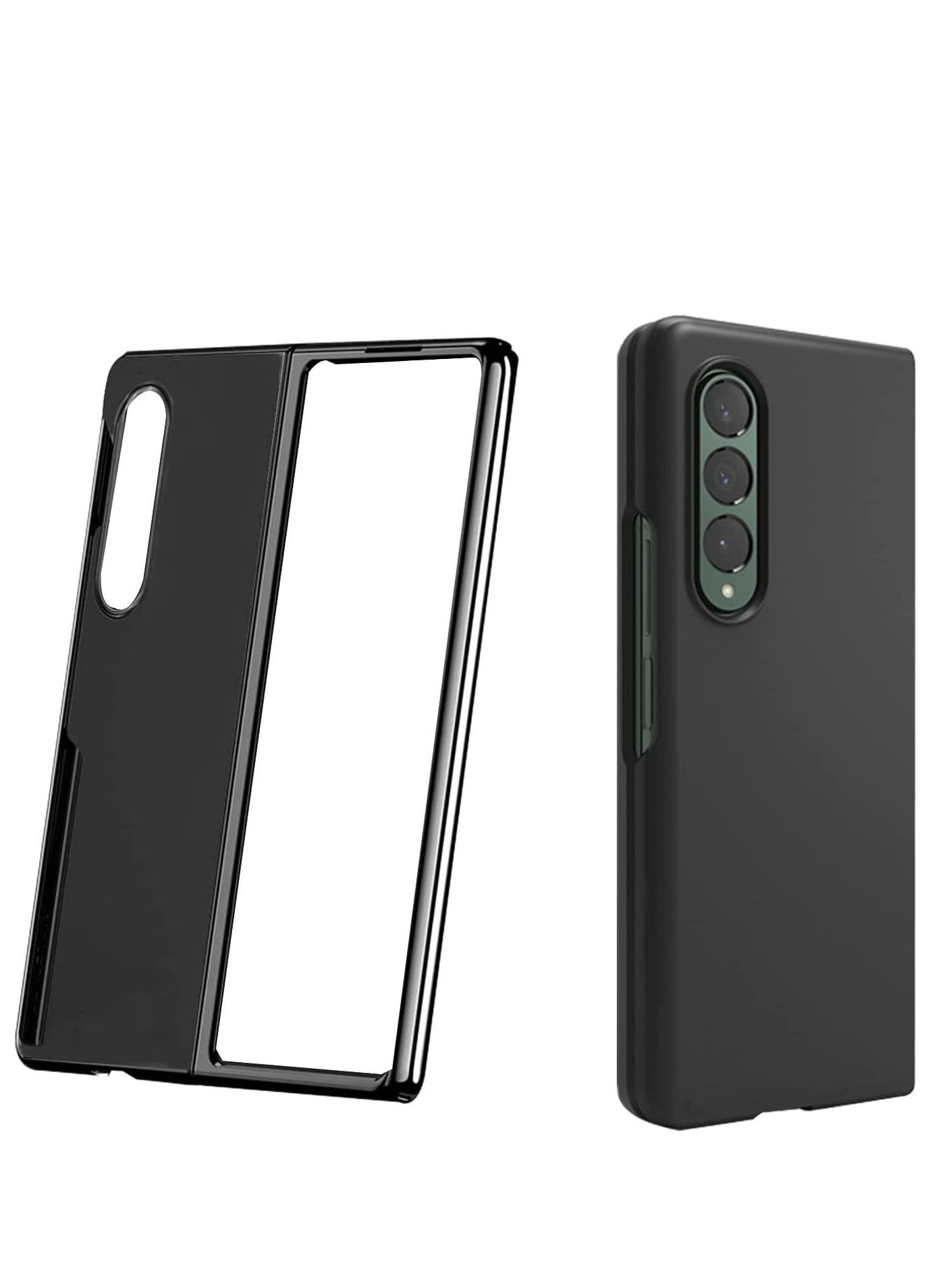 Rock Pow Suit for Samsung Galaxy Z Fold 4 Phone Case Matte Black, Ultra Thin PC Hard Shell Full Protection Slim Fit Durable Protective Phone Case Cover for Z Fold 4 5G 2022(Matte Black)
