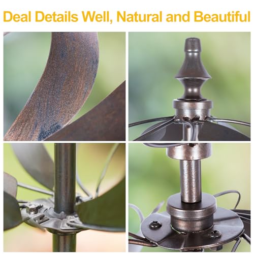 LimeHill Wind Spinner for Yard and Garden - Large Metal Windspinners for Outdoor Decorations (Silver Spherality) - Image 3