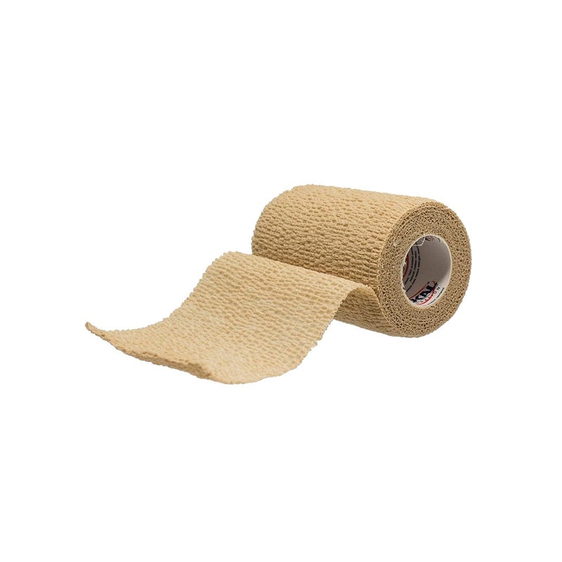 Dukal 8036TLF LF Cohesive Bandage, Non-Sterile, 3" Width x 5 Yard Length, Latex-Free, Tan, Pack of 24