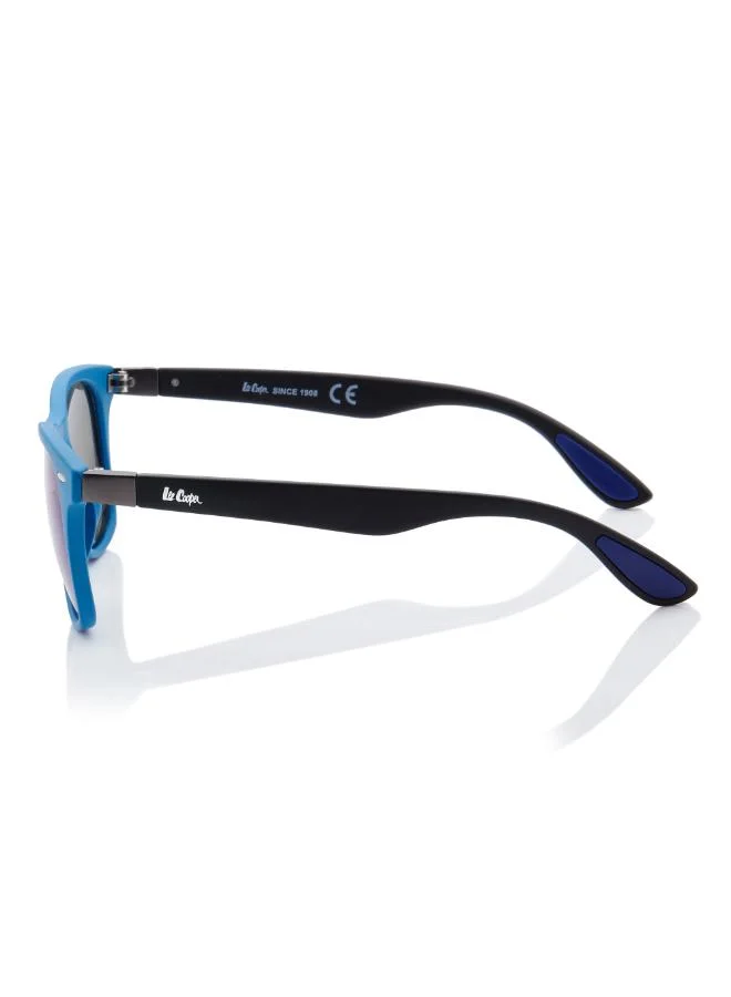 Lee Cooper Men's Polarized Sunglasses Blue Mirror Frame Blue+Black Mirror Lens 53mm  - LC1215C03