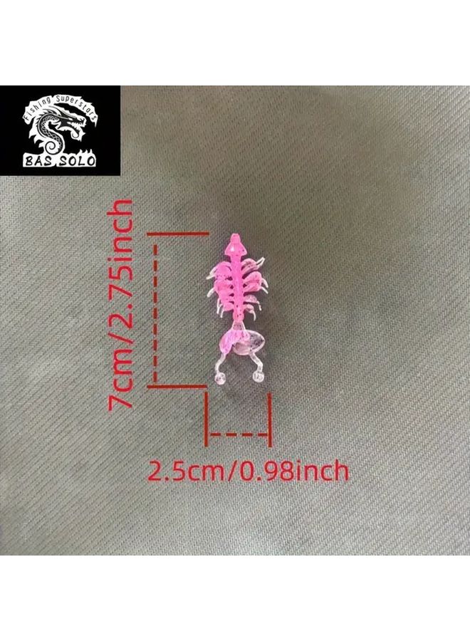 5 Colors Shrimp Shaped PE Soft Baits With Wrinkles Tentacles Enhancing Water Waves Increasing Biting Rate For Carnivorous Fish Hunting Fishing 2.8g Per Pack Of 5 - Image 4