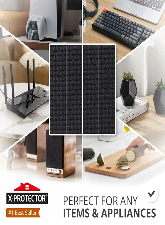 إكس-بروتيكتور مجموعة X-PROTECTOR المكونة من 8 قطع من وسادات الأثاث المانعة للانزلاق، مقاس 1 × 4 قدم، مصنوعة من المطاط، ذاتية اللصق لحماية الأرضيات. - Image 2